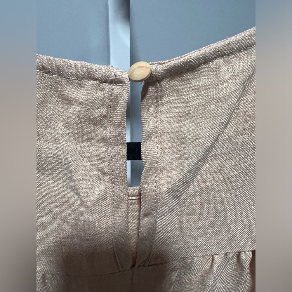 Roolee Taupe Schmidt Ruffle Dress Size XL - Picture 7 of 10